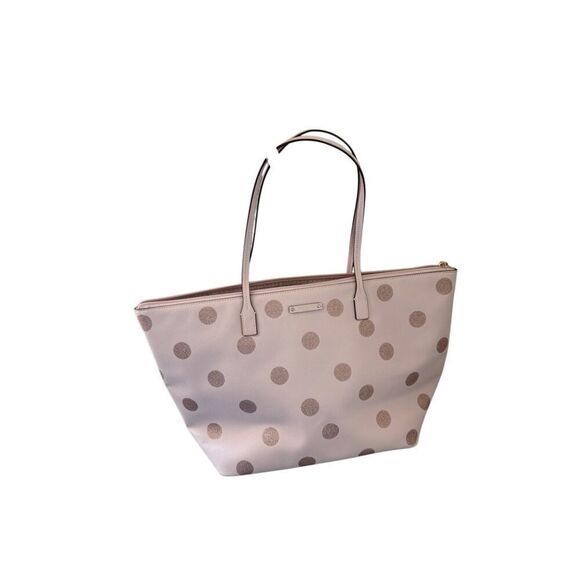 Kate Spade Hani Haven Lane Womens Pink Glitter Dot Saffiano Leather Tote Bag - Picture 8 of 13